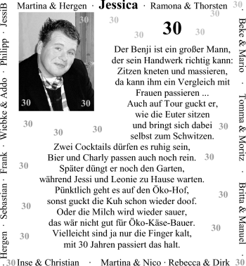 Glückwunschanzeige von Benjamin  von Nordwest-Zeitung