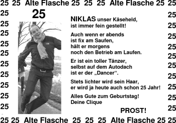 Glückwunschanzeige von Niklas Bruns von Nordwest-Zeitung