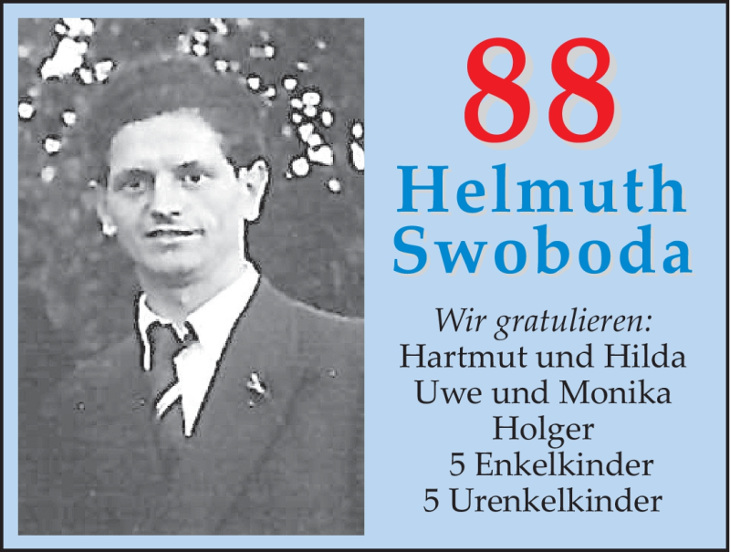Anzeige für Helmuth Swoboda vom 03.01.2012 aus Nordwest-Zeitung