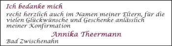 Glückwunschanzeige von Annika Theermann von Nordwest-Zeitung