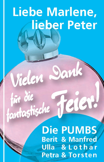 Glückwunschanzeige von Marlene und Peter  von Nordwest-Zeitung