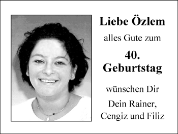 Glückwunschanzeige von Özlem  von Nordwest-Zeitung