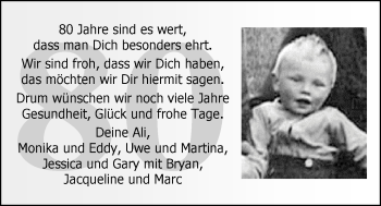 Glückwunschanzeige von Geburtstag  von Nordwest-Zeitung