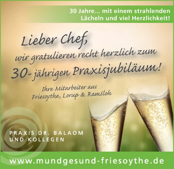 Glückwunschanzeige von Lieber Chef Praxisjubiläum von Nordwest-Zeitung