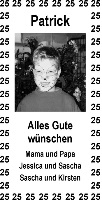 Glückwunschanzeige von Patrick  von Nordwest-Zeitung