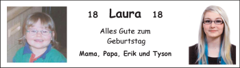 Glückwunschanzeige von Laura  von Nordwest-Zeitung