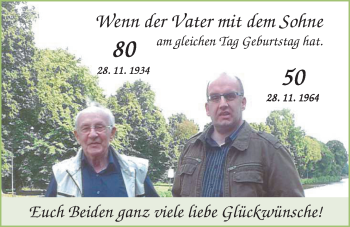 Glückwunschanzeige von Horst  und Bernd  von Nordwest-Zeitung