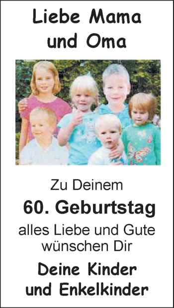 Glückwunschanzeige von Mama  von Nordwest-Zeitung