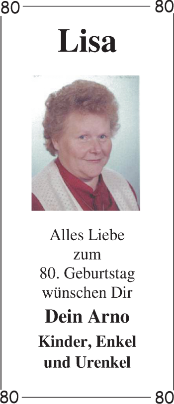 Glückwunschanzeige von Lisa Schröder von Nordwest-Zeitung
