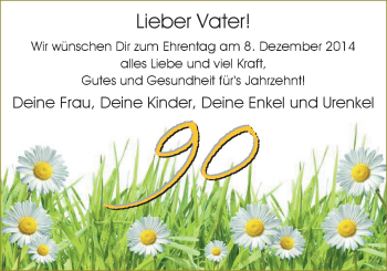 Glückwunschanzeige von Vater  von Nordwest-Zeitung