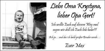 Glückwunschanzeige von Krystyna und Gert  von Nordwest-Zeitung