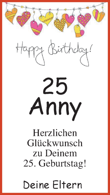 Glückwunschanzeige von Anny  von Nordwest-Zeitung