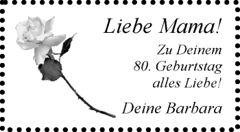Glückwunschanzeige von Mama  von Nordwest-Zeitung