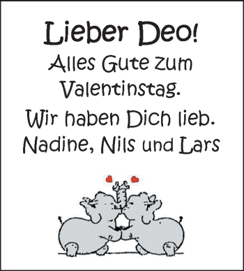 Glückwunschanzeige von Deo  von Nordwest-Zeitung