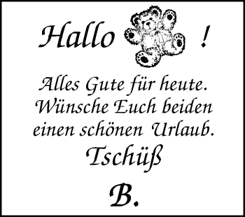 Glückwunschanzeige von Bär  von Nordwest-Zeitung