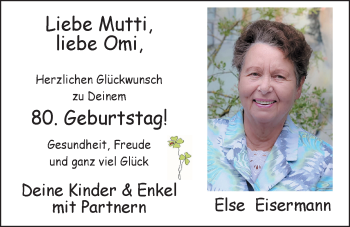 Glückwunschanzeige von Else Eisermann von Nordwest-Zeitung