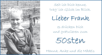 Glückwunschanzeige von Frank  von Nordwest-Zeitung