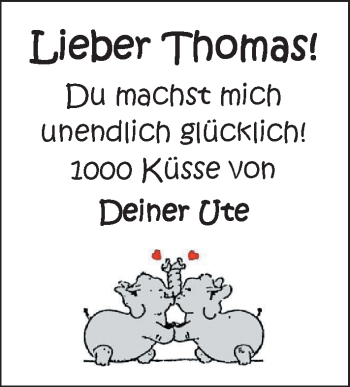 Glückwunschanzeige von Thomas  von Nordwest-Zeitung