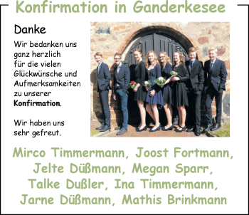 Glückwunschanzeige von Konfirmation  von Nordwest-Zeitung
