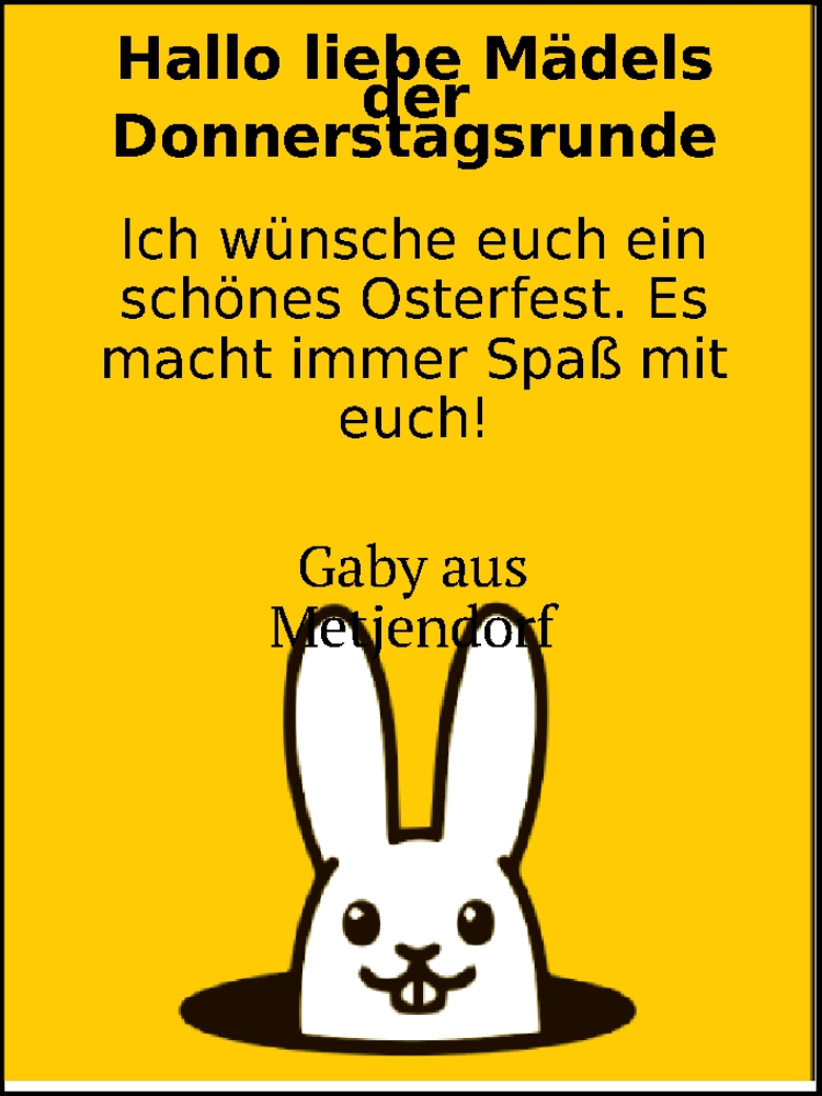 Anzeige für Hallo liebe Mädels Donnerstagsrunde  vom 03.04.2021 aus Nordwest-Zeitung