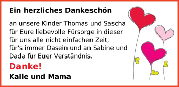 Glückwunschanzeige von Kalle und Mama  von Nordwest-Zeitung