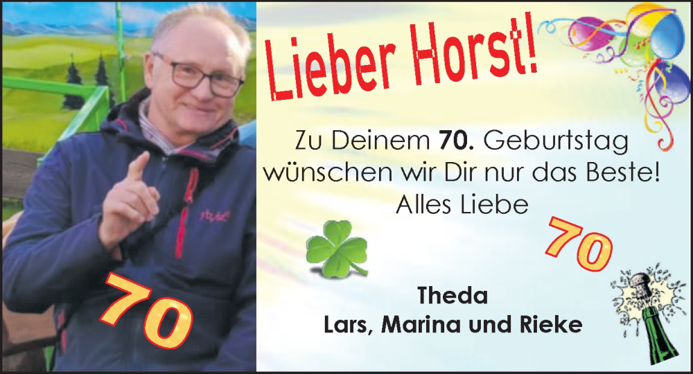 Anzeige für Horst  vom 02.12.2023 aus EZ