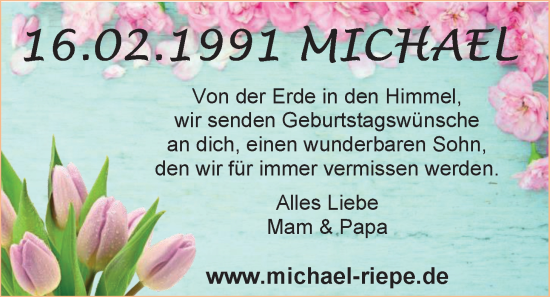 Glückwunschanzeige von Michael  von EZ
