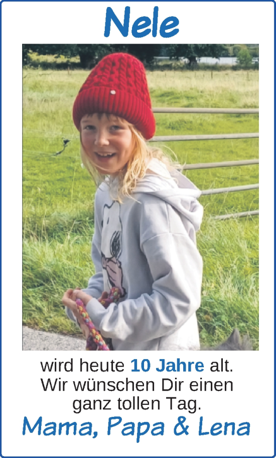 Glückwunschanzeige von Nele  von Nordwest-Zeitung