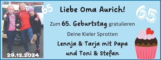 Glückwunschanzeige von Oma Aurich  von EZ