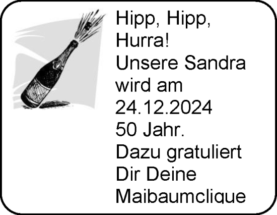 Glückwunschanzeige von Sandra  von EZ