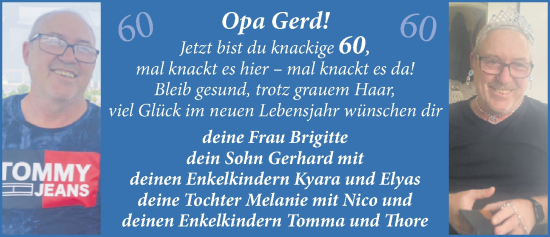 Glückwunschanzeige von Gerd  von Nordwest-Zeitung