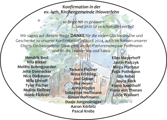 Glückwunschanzeige von Konfirmation Kirchengemeinde Ihlowerfehn von EZ
