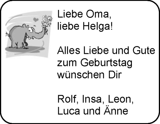 Glückwunschanzeige von Helga  von EZ