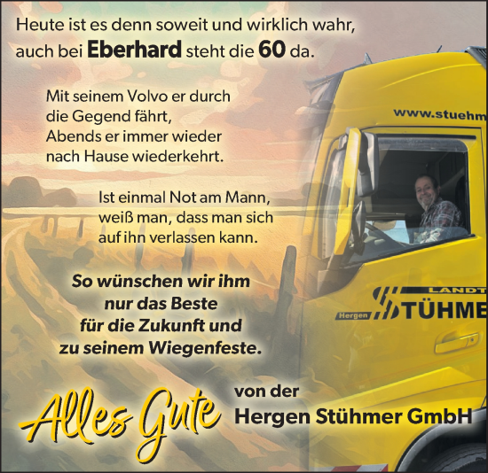 Glückwunschanzeige von Eberhard  von Nordwest-Zeitung