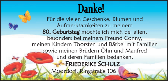 Glückwunschanzeige von Friederike Schuulz von EZ