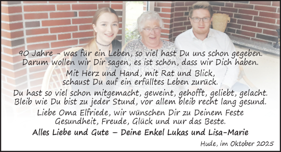 Glückwunschanzeige von Glückwünsche  von Nordwest-Zeitung