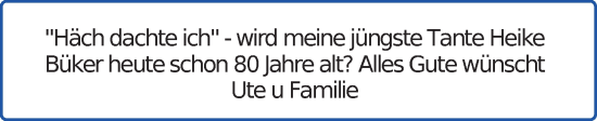 Glückwunschanzeige von Heike BÃ¼ker von Nordwest-Zeitung