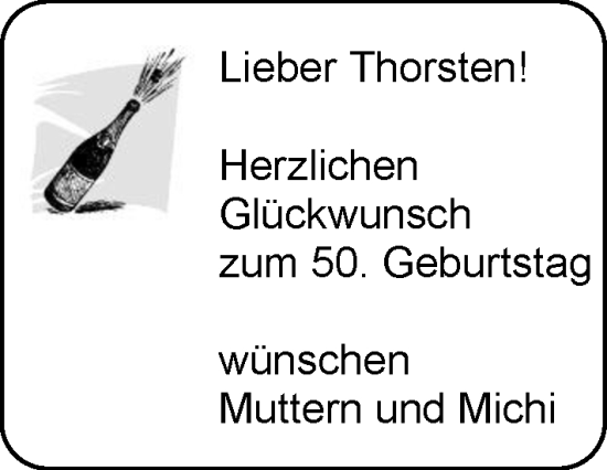 Glückwunschanzeige von Thorsten  von EZ