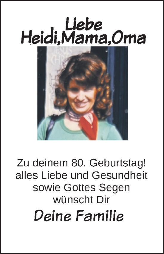 Glückwunschanzeige von Heidi Eurich von EZ