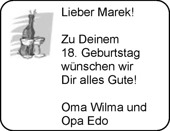 Glückwunschanzeige von Marek  von EZ