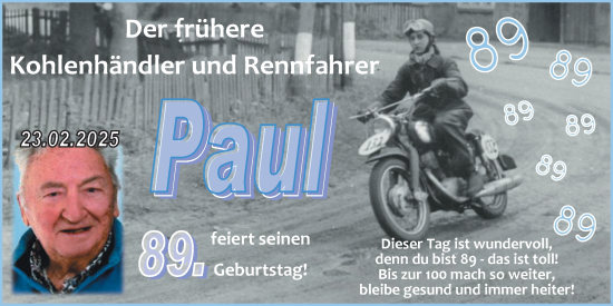 Glückwunschanzeige von Paul  von EZ
