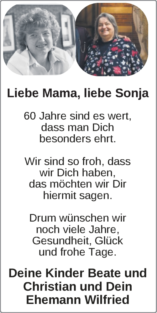 Glückwunschanzeige von Sonja Golletz von Nordwest-Zeitung