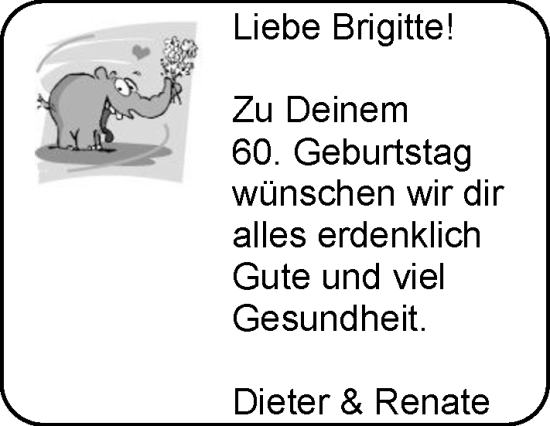 Glückwunschanzeige von Brigitte  von EZ