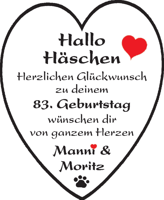 Glückwunschanzeige von Zum 83. Geburtstag  von BM
