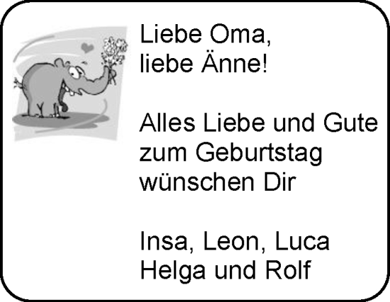 Glückwunschanzeige von Änne  von EZ