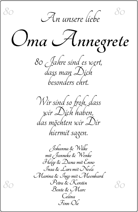 Glückwunschanzeige von Annegrete Otten von BM