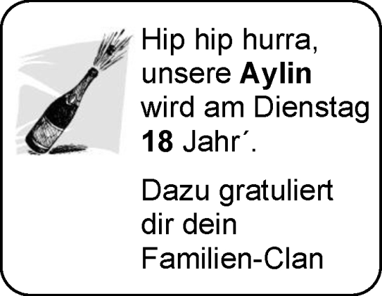 Glückwunschanzeige von Aylin  von EZ