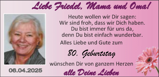 Glückwunschanzeige von Friedel  von EZ