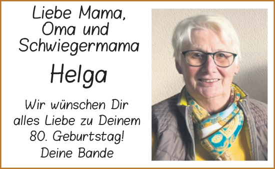 Glückwunschanzeige von Helga Gerdes von Nordwest-Zeitung