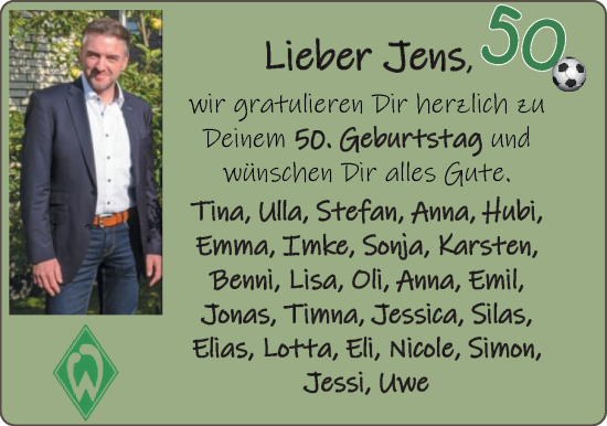 Glückwunschanzeige von Jens  von EZ